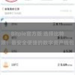 Bitpie官方版 选择比特派：最安全便捷的数字资产钱包