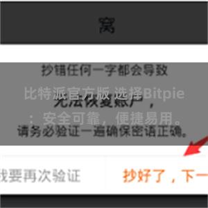 比特派官方版 选择Bitpie：安全可靠，便捷易用。