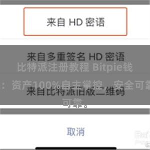 比特派注册教程 Bitpie钱包：资产100%自主掌控，安全可靠。