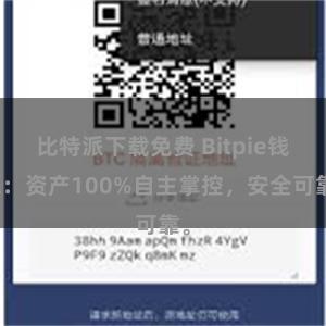 比特派下载免费 Bitpie钱包：资产100%自主掌控，安全可靠。