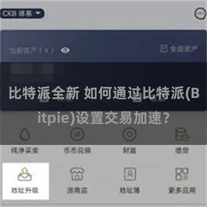 比特派全新 如何通过比特派(Bitpie)设置交易加速？