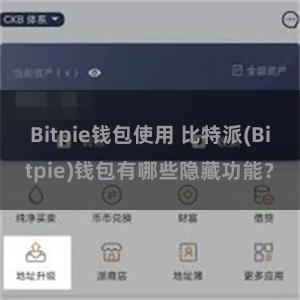 Bitpie钱包使用 比特派(Bitpie)钱包有哪些隐藏功能？