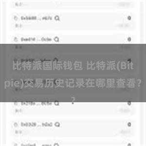 比特派国际钱包 比特派(Bitpie)交易历史记录在哪里查看？