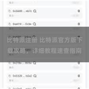 比特派注册 比特派官方版下载攻略，详细教程速查指南