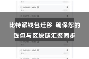 比特派钱包迁移  确保您的钱包与区块链汇聚同步